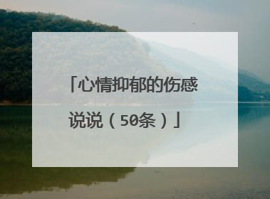 心情抑郁的伤感说说(50条)