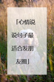 心情说说句子最适合发朋友圈