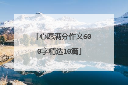 心愿满分作文600字精选10篇
