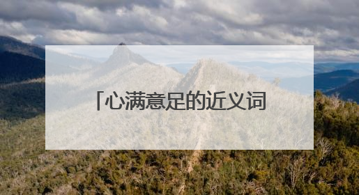 心满意足的近义词是心足意满行吗