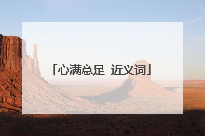 心满意足 近义词