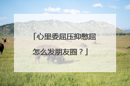 心里委屈压抑憋屈怎么发朋友圈?