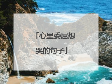 心里委屈想哭的句子