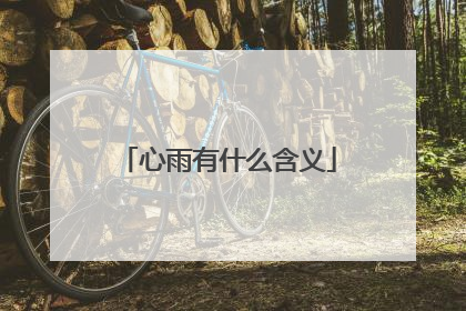 心雨有什么含义