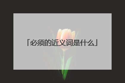必须的近义词是什么