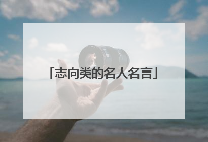 志向类的名人名言