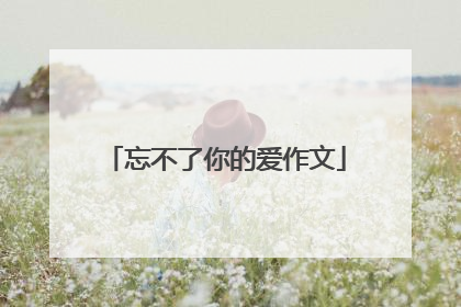 忘不了你的爱作文