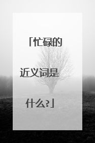 忙碌的近义词是什么?