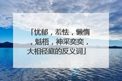 忧郁，羞怯，懒惰，魁梧，神采奕奕，大相径庭的反义词