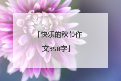 快乐的秋节作文350字