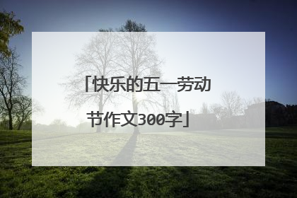 快乐的五一劳动节作文300字