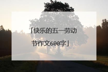 快乐的五一劳动节作文600字