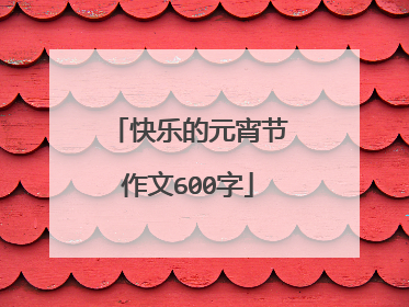 快乐的元宵节作文600字
