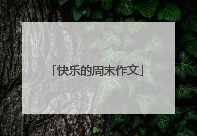 快乐的周末作文