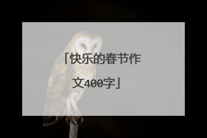快乐的春节作文400字