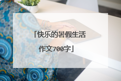 快乐的暑假生活作文700字