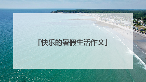 快乐的暑假生活作文