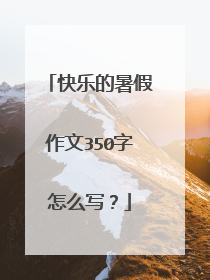 快乐的暑假作文350字怎么写?