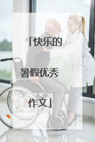 快乐的暑假优秀作文