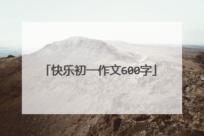 快乐初一作文600字