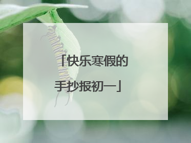 快乐寒假的手抄报初一