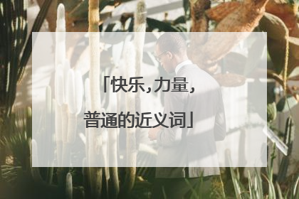 快乐,力量,普通的近义词