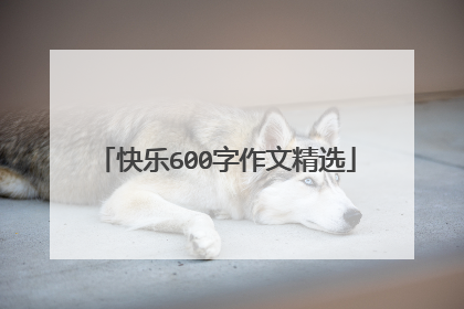 快乐600字作文精选