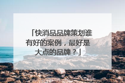 快消品品牌策划谁有好的案例,最好是大点的品牌?