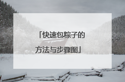 快速包粽子的方法与步骤图