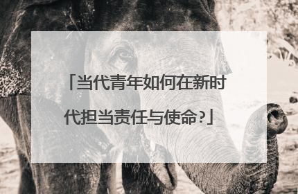 当代青年如何在新时代担当责任与使命?