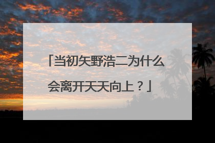 当初矢野浩二为什么会离开天天向上?