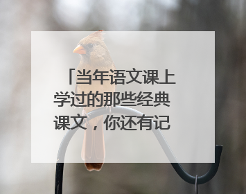 当年语文课上学过的那些经典课文,你还有记忆吗?