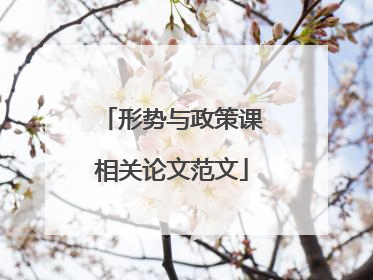 形势与政策课相关论文范文
