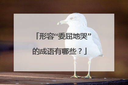 形容“委屈地哭”的成语有哪些?