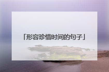 形容珍惜时间的句子