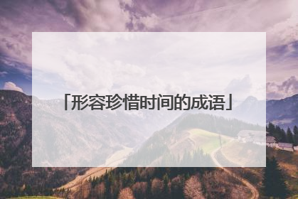形容珍惜时间的成语