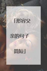 形容父亲的句子简短