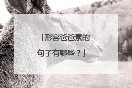 形容爸爸累的句子有哪些？