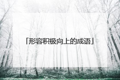 形容积极向上的成语