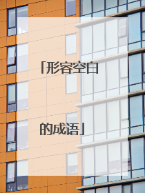 形容空白的成语