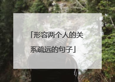 形容两个人的关系疏远的句子