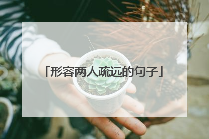形容两人疏远的句子
