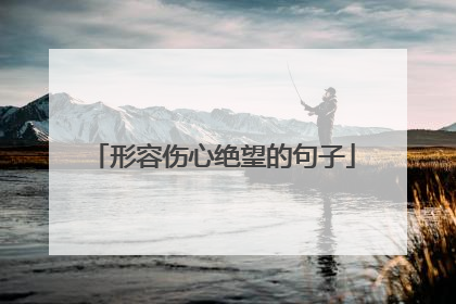 形容伤心绝望的句子