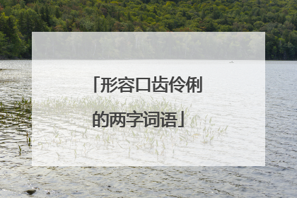 形容口齿伶俐的两字词语