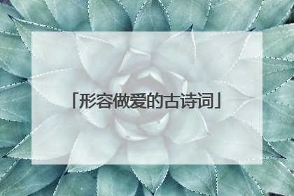 形容做爱的古诗词