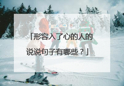 形容入了心的人的说说句子有哪些？