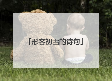 形容初雪的诗句