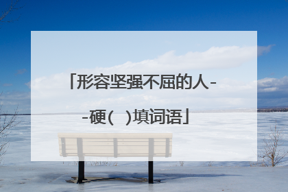 形容坚强不屈的人--硬( )填词语