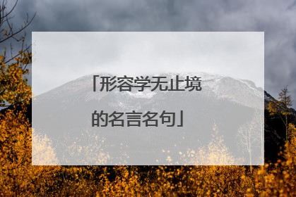 形容学无止境的名言名句