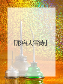 形容大雪诗